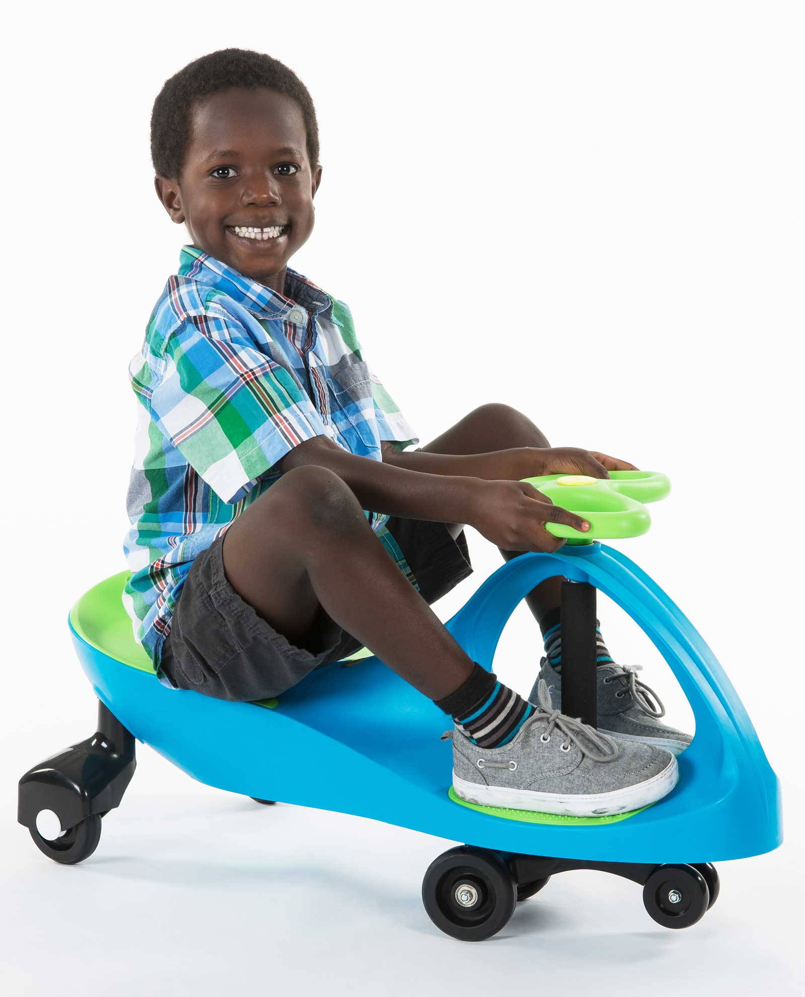 or pedals Wiggle for endless fun Ride On Toy Twist No batteries Ages 3 yrs and Up Pink/Purple gears The Original PlasmaCar by PlaSmart Turn 